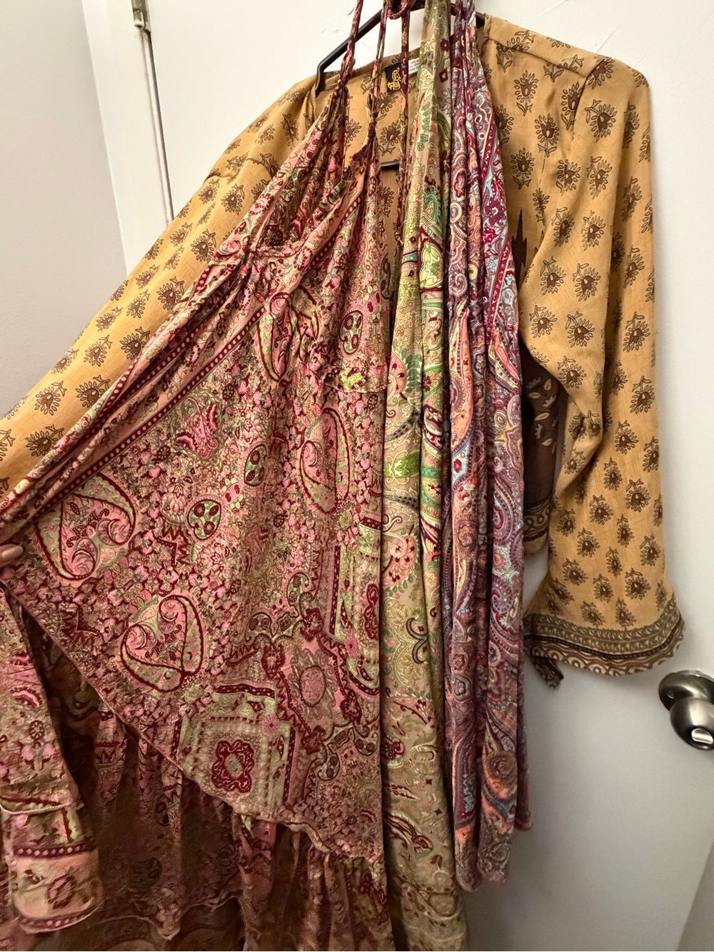 3 dress silk blend sari  bundle and top  Boho vacation hippie boho